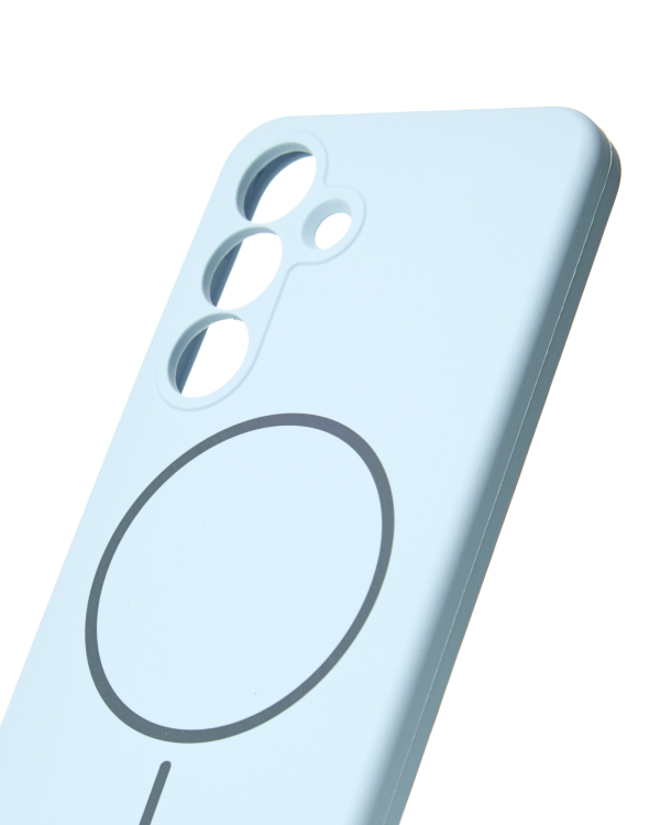 Силиконовый чехол Slim Ring Soft с поддержкой MagSafe для Samsung S25 blue fog
