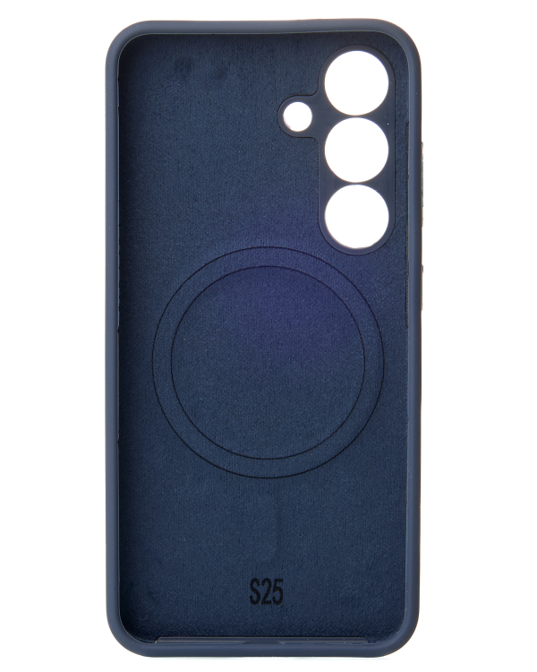 Силиконовый чехол Slim Ring Soft с поддержкой MagSafe для Samsung S25 dark blue