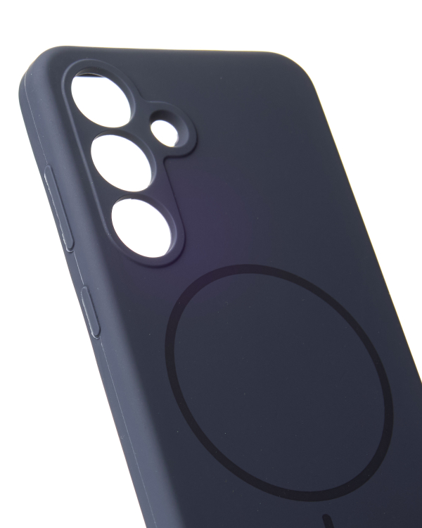 Силиконовый чехол Slim Ring Soft с поддержкой MagSafe для Samsung S25 dark blue