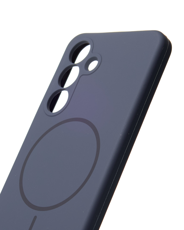 Силиконовый чехол Slim Ring Soft с поддержкой MagSafe для Samsung S25 dark blue