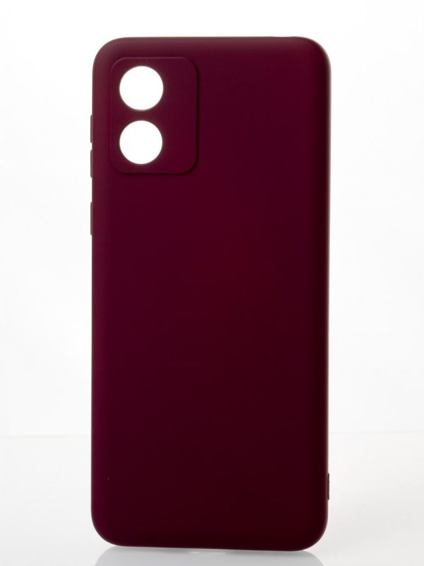 Силиконовый чехол SOFT Silicone Case для Motorola E13 (без лого) бордовый