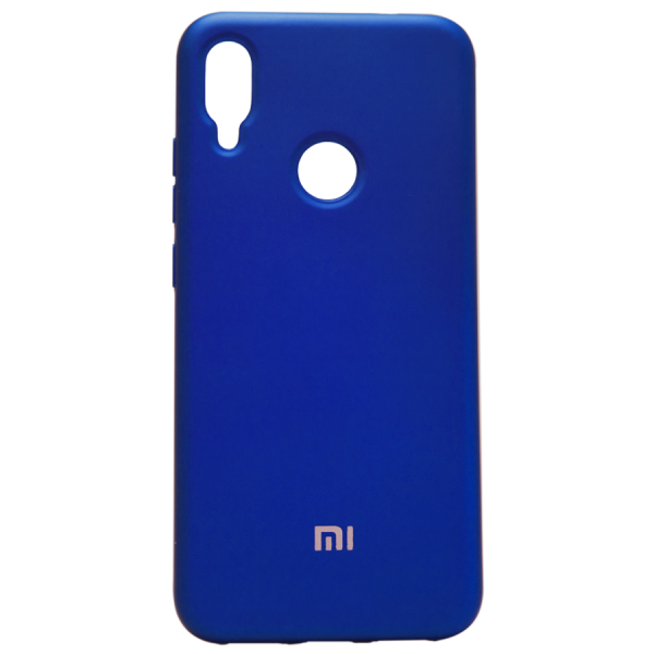 Силиконовый чехол SOFT Silicone Case для Realme 5 Pro (с логотипом) синий