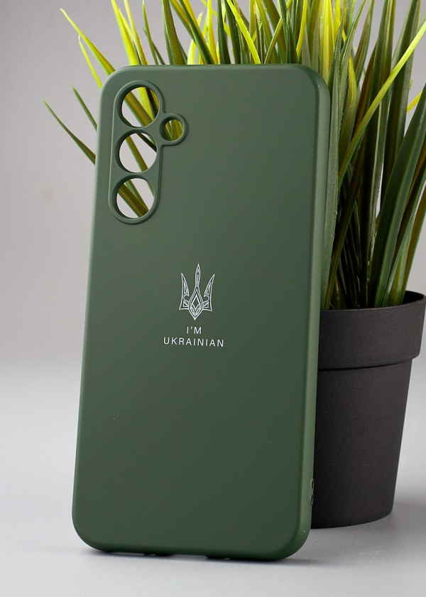 Силиконовый чехол Original pack SOFT для Samsung A54 5G (ТРИЗУБ) темно-зеленый