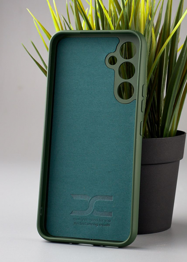 Силиконовый чехол Original pack SOFT для Samsung A54 5G (ТРИЗУБ) темно-зеленый