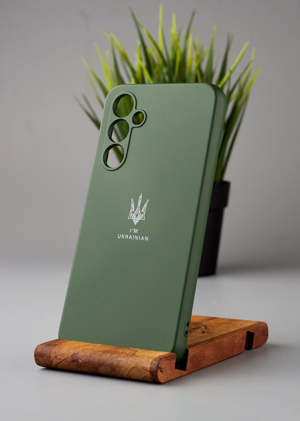 Силиконовый чехол Original pack SOFT для Samsung A54 5G (ТРИЗУБ) темно-зеленый