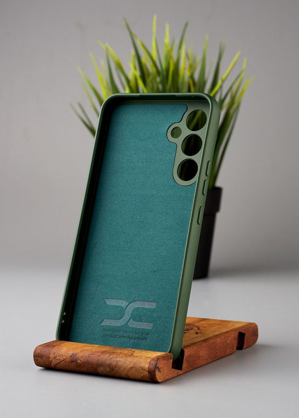 Силиконовый чехол Original pack SOFT для Samsung A54 5G (ТРИЗУБ) темно-зеленый