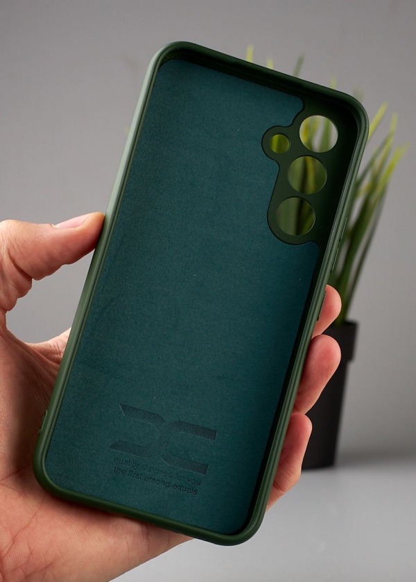 Силиконовый чехол Original pack SOFT для Samsung A54 5G (ТРИЗУБ) темно-зеленый