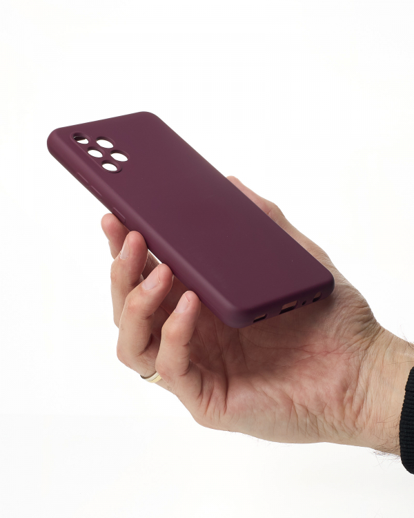 Силиконовый чехол SOFT Silicone Case для Samsung A32 4G (без лого) бордовый