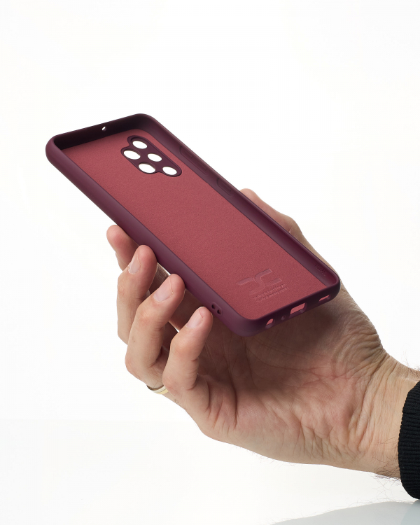 Силиконовый чехол SOFT Silicone Case для Samsung A32 4G (без лого) бордовый