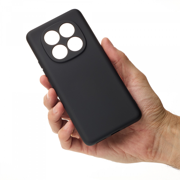 Силиконовый чехол SOFT Silicone Case для Xiaomi Redmi Note 14 Pro 5G (без лого) черный
