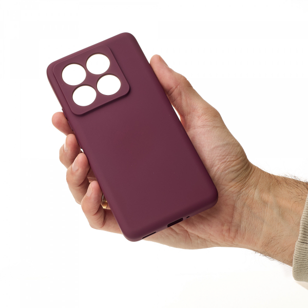 Силиконовый чехол SOFT Silicone Case для Xiaomi 14T Pro (без лого) бордовый