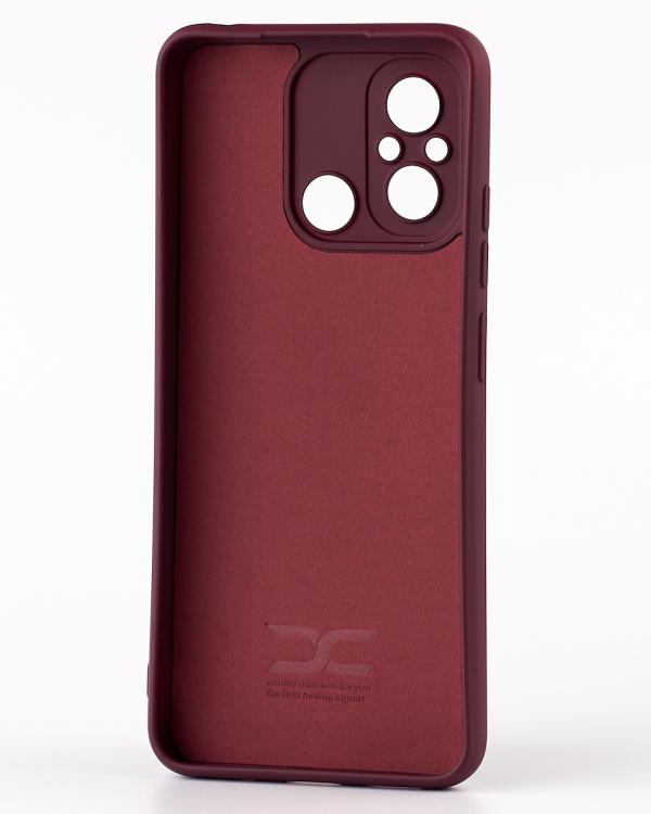 Силиконовый чехол SOFT Silicone Case для Xiaomi Redmi 12C (без лого) бордовый