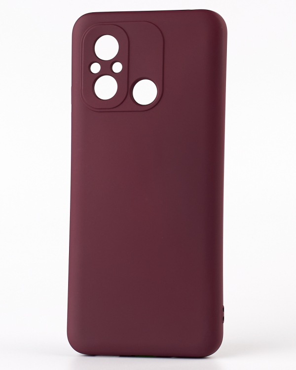 Силиконовый чехол SOFT Silicone Case для Xiaomi Redmi 12C (без лого) бордовый