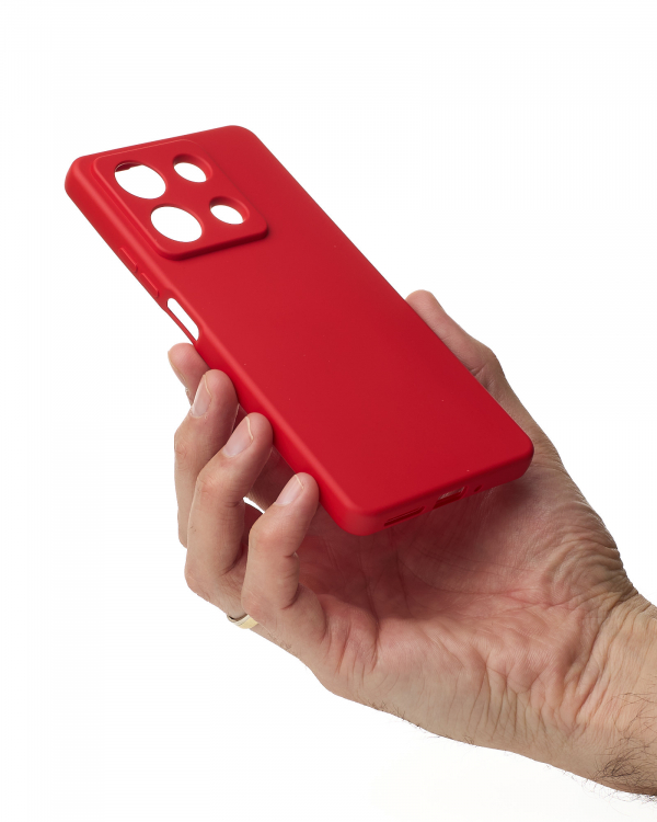 Силиконовый чехол SOFT Silicone Case для Xiaomi Redmi Note 13 5G (без лого) красный