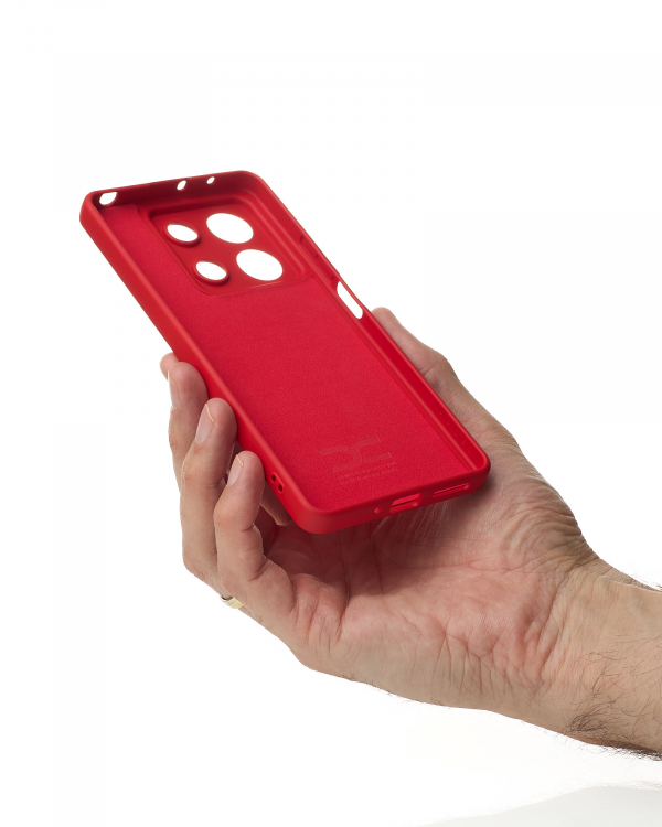 Силиконовый чехол SOFT Silicone Case для Xiaomi Redmi Note 13 5G (без лого) красный