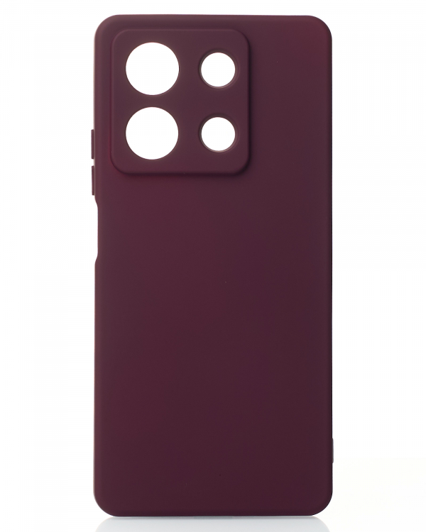 Силиконовый чехол SOFT Silicone Case для Xiaomi Redmi Note 13 5G (без лого) бордовый