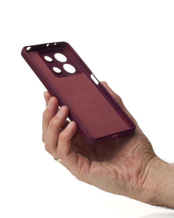 Силиконовый чехол SOFT Silicone Case для Xiaomi Redmi Note 13 5G (без лого) бордовый