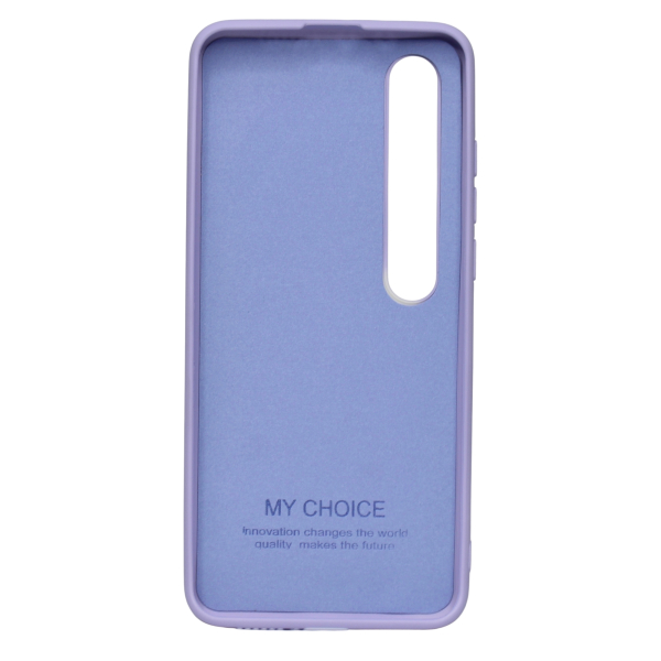 Силиконовый чехол SOFT Silicone Case для Xiaomi Mi 10 Pro HQ (с логотипом) фиалковый