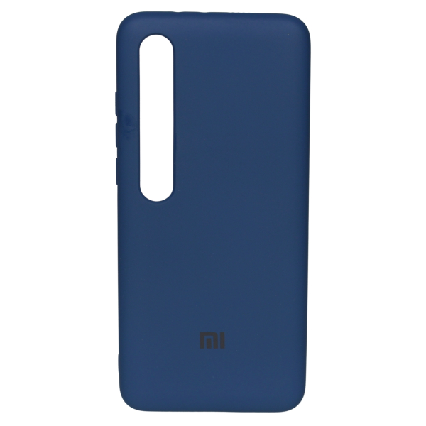 Силиконовый чехол SOFT Silicone Case для Xiaomi Mi 10 Pro HQ (с логотипом) синий