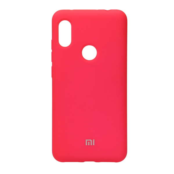 Силиконовый чехол SOFT Silicone Case для Xiaomi Redmi Note 6 Pro HQ (с логотипом) малиновый