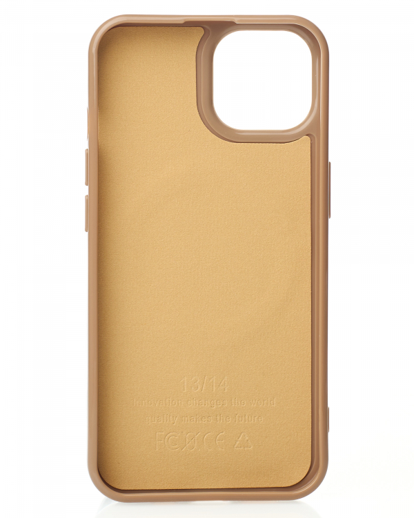 Силиконовый чехол Slim Ring Glamour с поддержкой MagSafe для iPhone 13/14 desert titanium