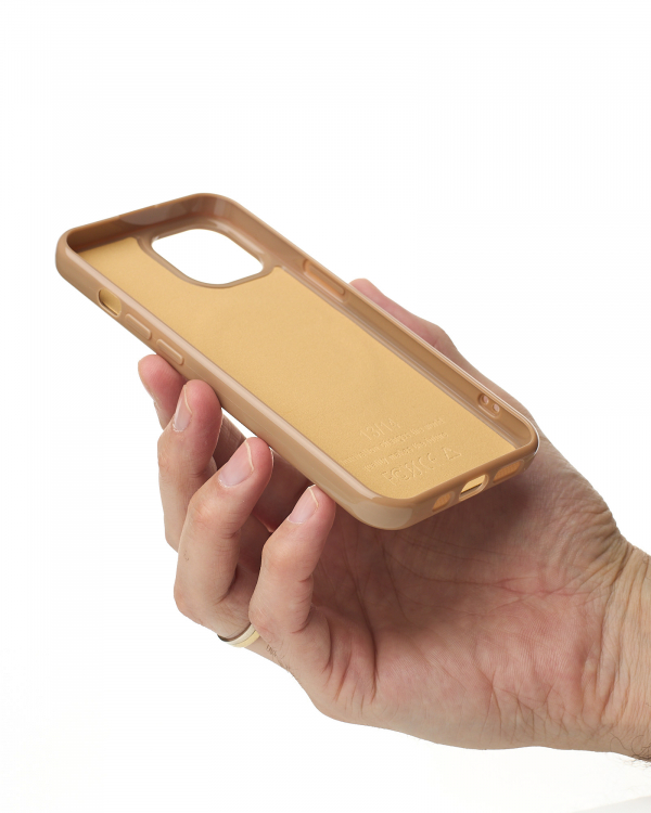 Силиконовый чехол Slim Ring Glamour с поддержкой MagSafe для iPhone 13/14 desert titanium