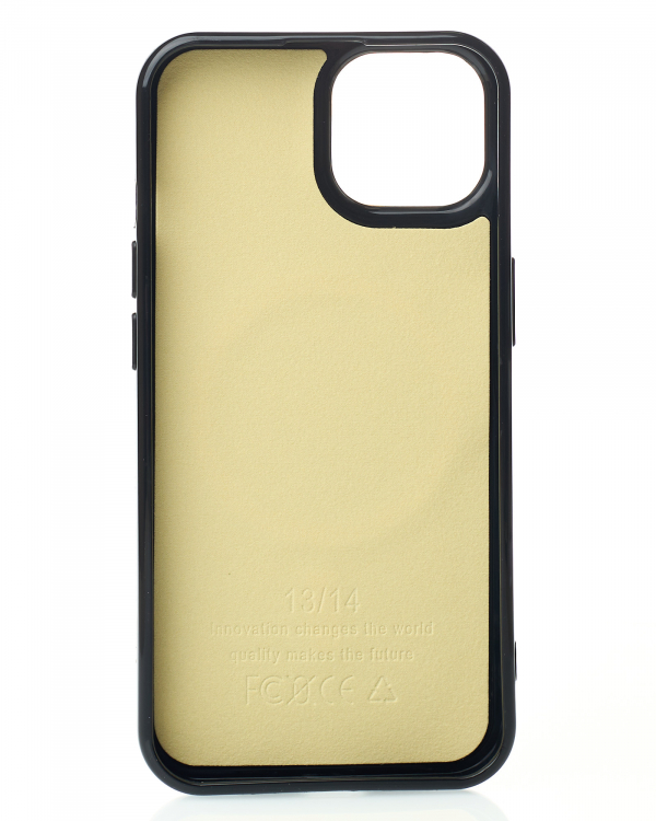 Силиконовый чехол Slim Ring Glamour с поддержкой MagSafe для iPhone 13/14 black