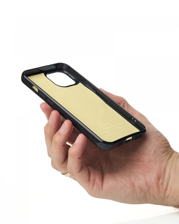 Силиконовый чехол Slim Ring Glamour с поддержкой MagSafe для iPhone 12/12 Pro black