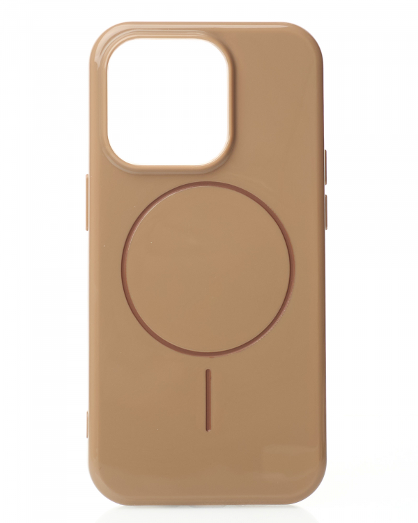 Силиконовый чехол Slim Ring Glamour с поддержкой MagSafe для iPhone 13 Pro desert titanium