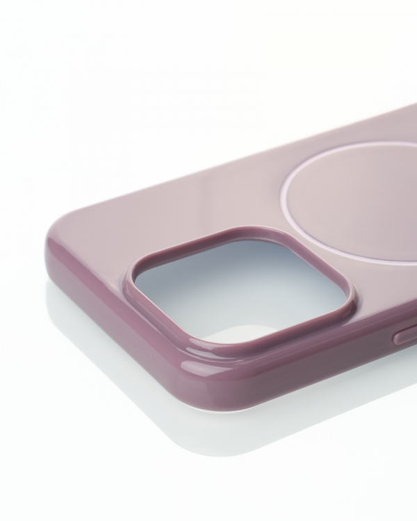 Силиконовый чехол Slim Ring Glamour с поддержкой MagSafe для iPhone 14 Pro deep purple