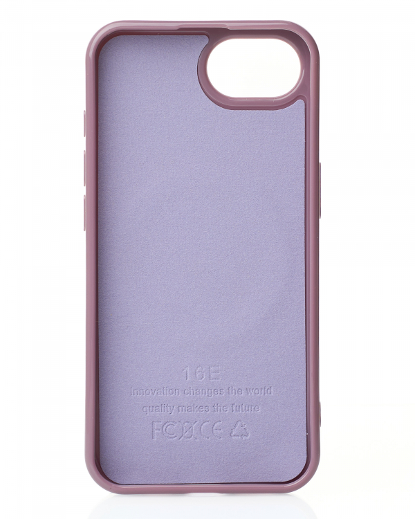 Силиконовый чехол Slim Ring Glamour с поддержкой MagSafe для iPhone 16E deep purple