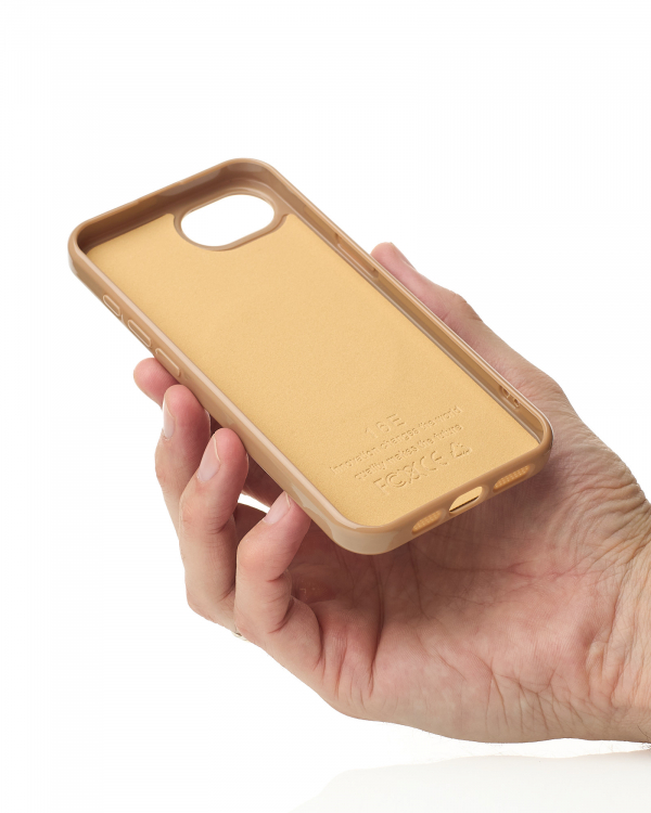 Силиконовый чехол Slim Ring Glamour с поддержкой MagSafe для iPhone 16E desert titanium