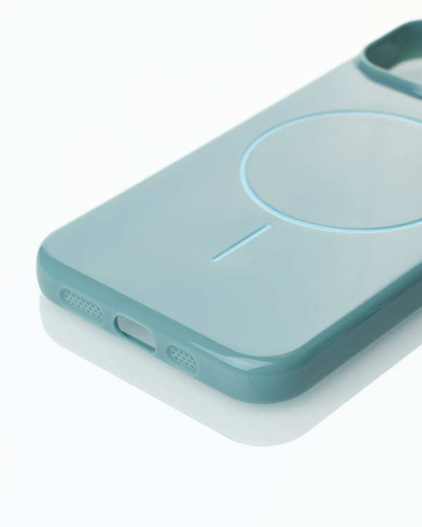 Чехол Glamour Case with MagSafe для iPhone 11 wave blue
