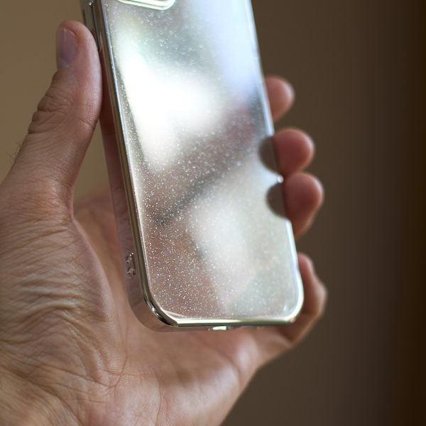 Пластиковый чехол GLITTER для iPhone 11 серебряный