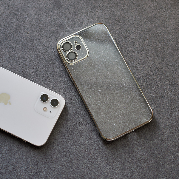 Пластиковый чехол GLITTER для iPhone 11 серебряный