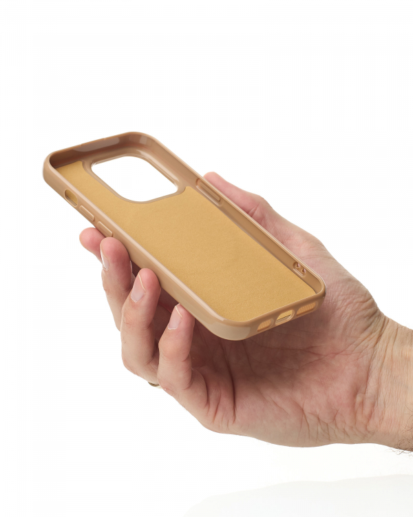 Силиконовый чехол Slim Ring Glamour с поддержкой MagSafe для iPhone 14 Pro desert titanium