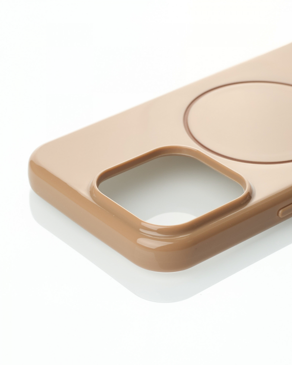 Силиконовый чехол Slim Ring Glamour с поддержкой MagSafe для iPhone 14 Pro desert titanium