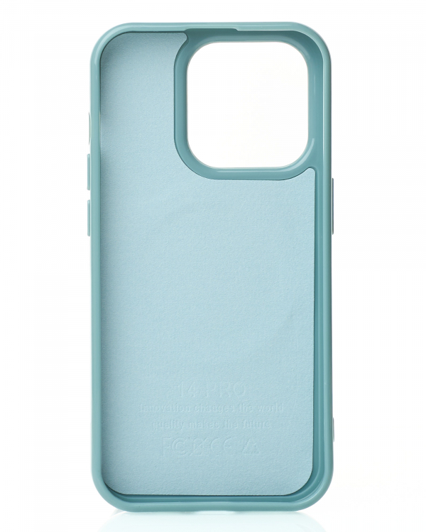 Силиконовый чехол Slim Ring Glamour с поддержкой MagSafe для iPhone 14 Pro wave blue