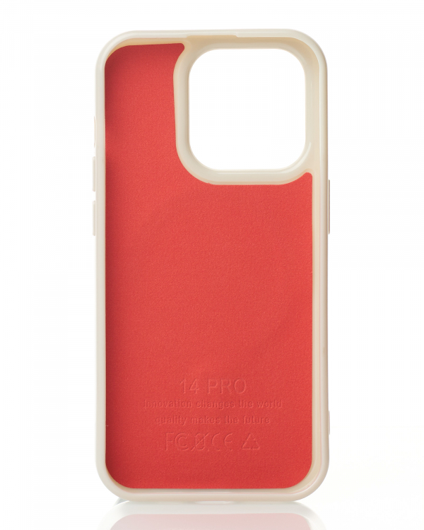 Силиконовый чехол Slim Ring Glamour с поддержкой MagSafe для iPhone 14 Pro natural titanium