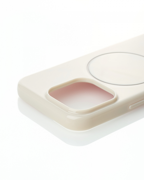 Силиконовый чехол Slim Ring Glamour с поддержкой MagSafe для iPhone 14 Pro natural titanium