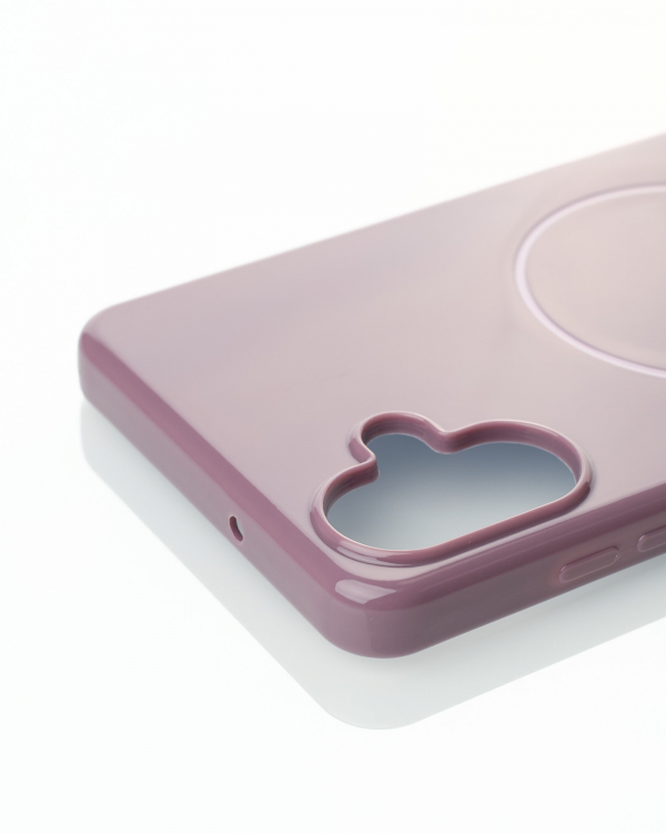 Силиконовый чехол Slim Ring Glamour с поддержкой MagSafe для Samsung A06 deep purple