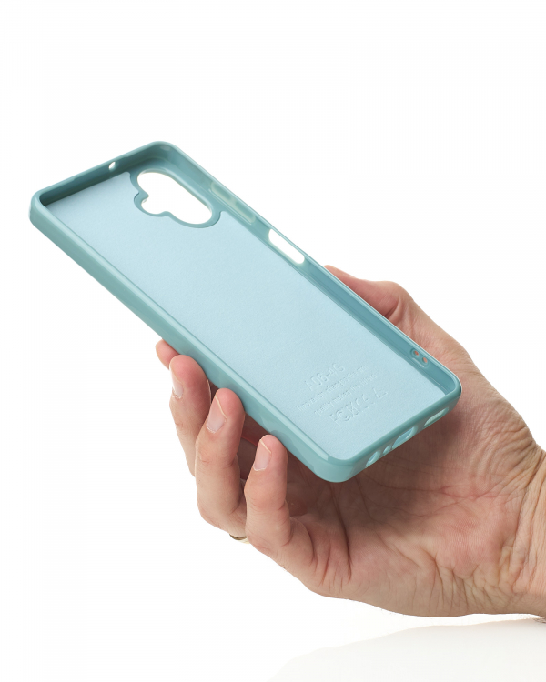 Силиконовый чехол Slim Ring Glamour с поддержкой MagSafe для Samsung A06 wave blue