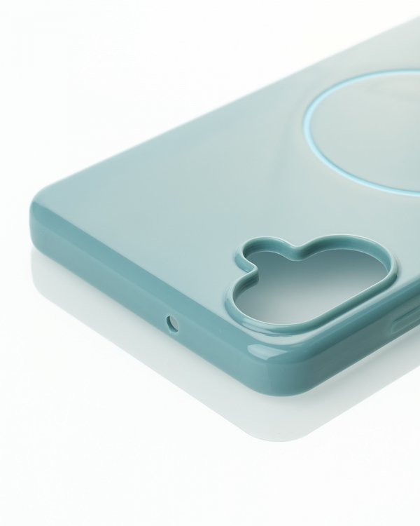 Силиконовый чехол Slim Ring Glamour с поддержкой MagSafe для Samsung A06 wave blue