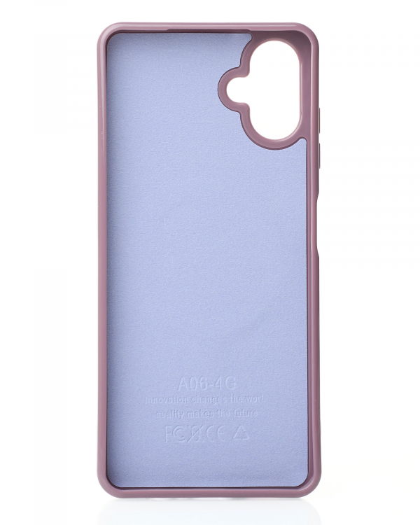 Силиконовый чехол Slim Ring Glamour с поддержкой MagSafe для Samsung A06 deep purple