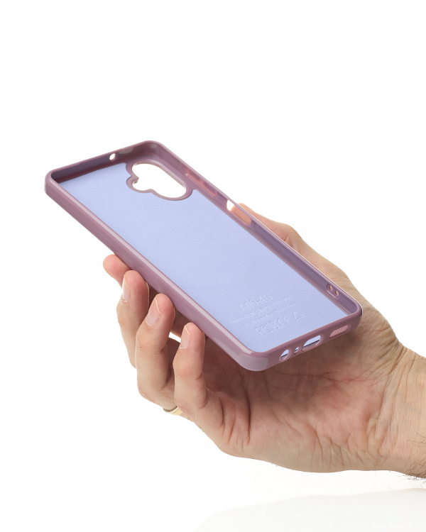 Силиконовый чехол Slim Ring Glamour с поддержкой MagSafe для Samsung A06 deep purple