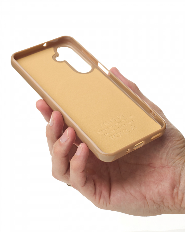 Силиконовый чехол Slim Ring Glamour с поддержкой MagSafe для Samsung A16 desert titanium