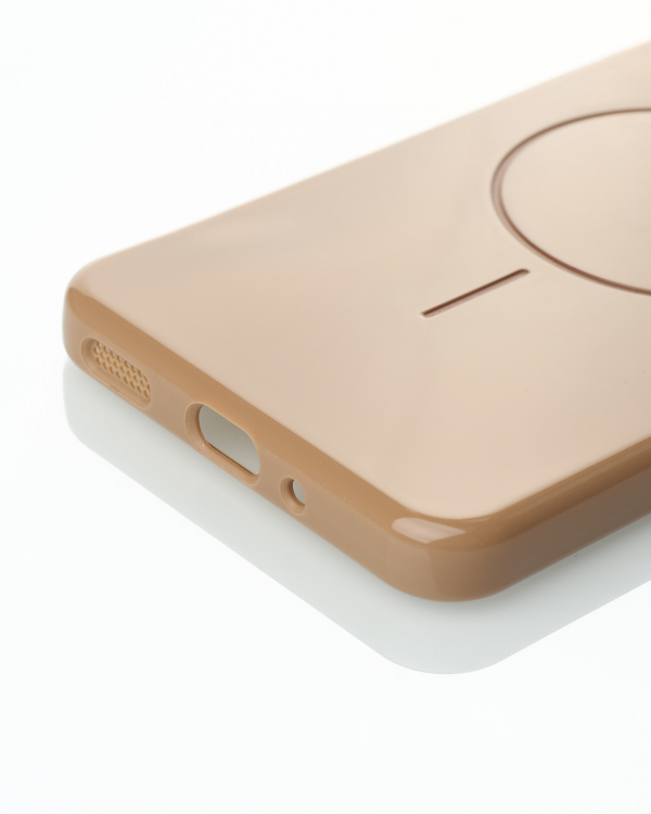 Силиконовый чехол Slim Ring Glamour с поддержкой MagSafe для Samsung A16 desert titanium