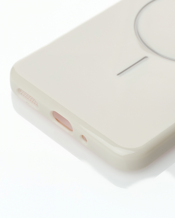 Силиконовый чехол Slim Ring Glamour с поддержкой MagSafe для Samsung A16 natural titanium