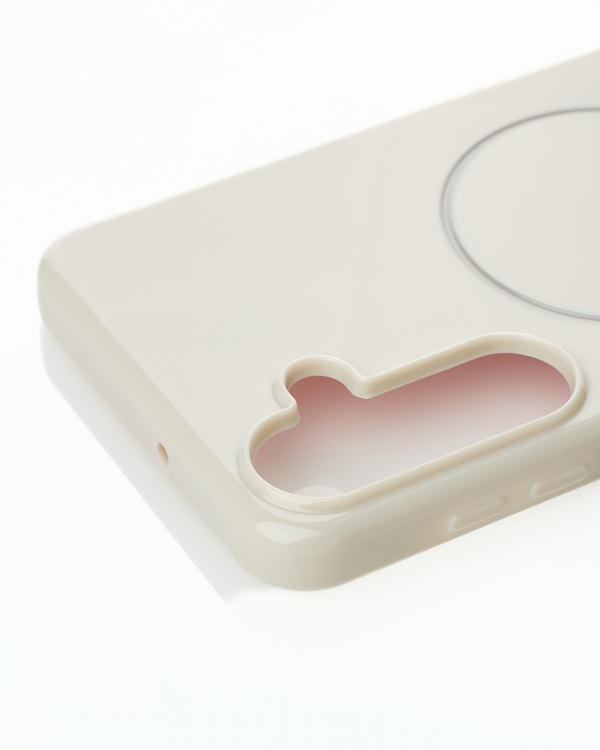 Силиконовый чехол Slim Ring Glamour с поддержкой MagSafe для Samsung A16 natural titanium