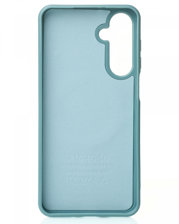 Силиконовый чехол Slim Ring Glamour с поддержкой MagSafe для Samsung A16 wave blue